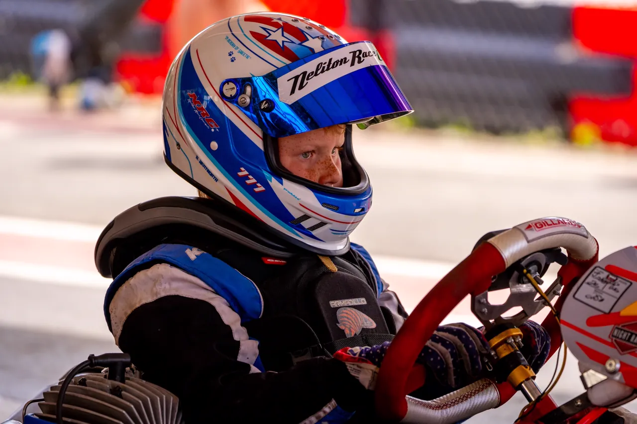 Ryder Wentworth in the kart